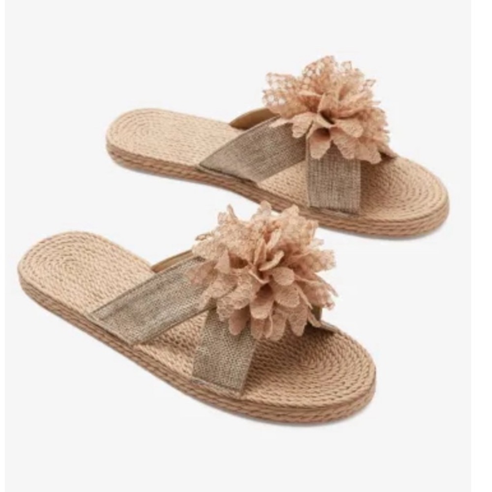 WOVEN LADIES SLIDE SANDALS